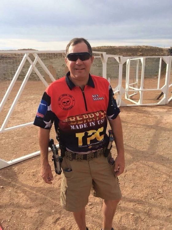 Ken Nelson on a shooting range